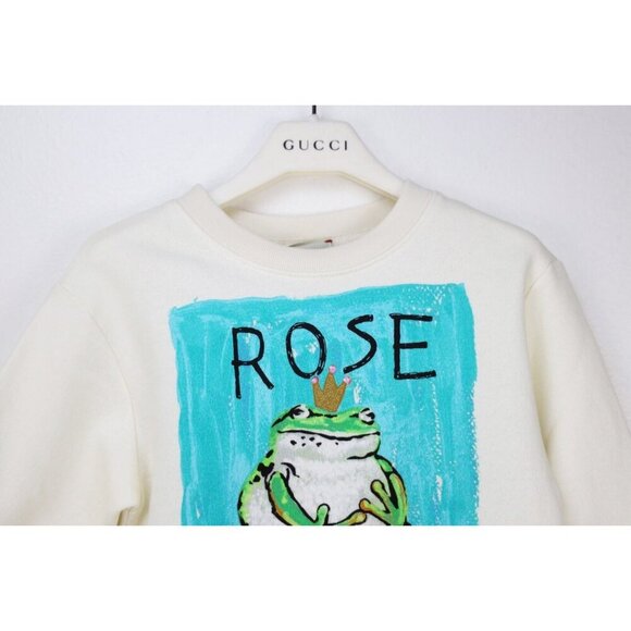 NWT Gucci Kids Printed Sweatshirt In Cream Size 4 - Picture 6 of 11